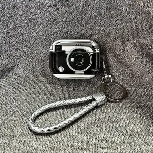 Creative Camera Case with Lanyard, Best-Selling Earphone Protection Cover, Earphone Protective Cover, Headphone Bag for Apple AirPods 1/2, AirPods 3/4, Airpod Pro/pro 2/pro 3