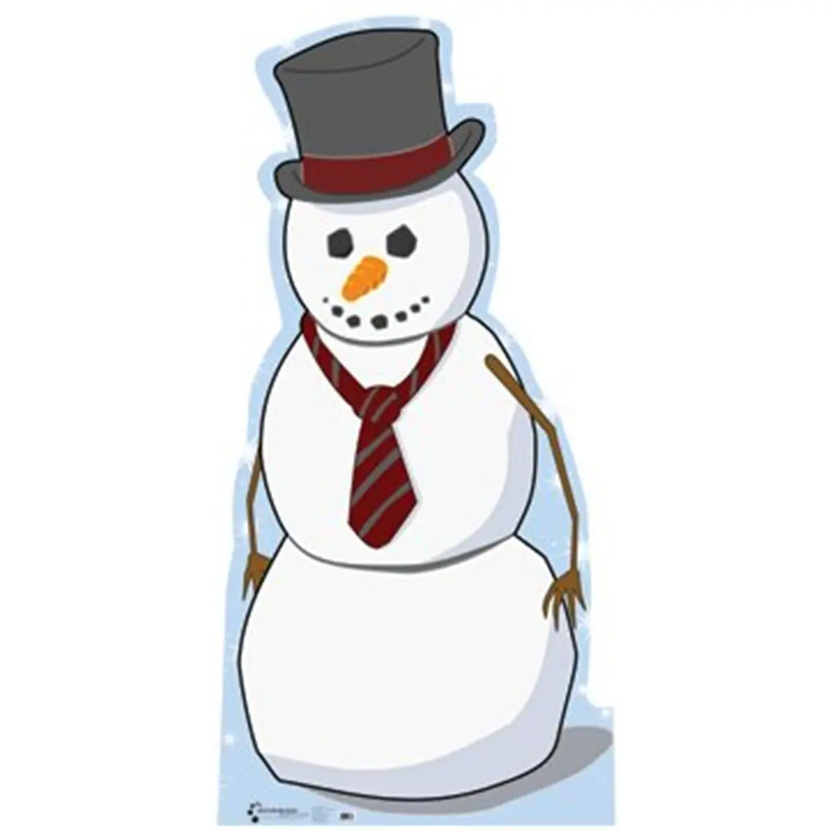 212 MAIN Life-Size Advanced Graphics Heavy-Duty Cardboard Snowman Cutout Stand-Up, Foldable Christmas Event Home Decor Supply