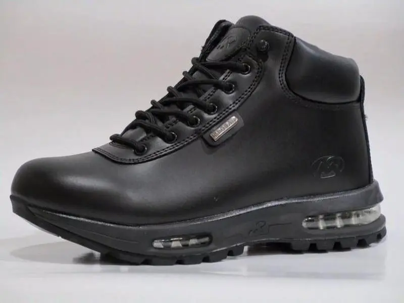 Mountain Gear Men's CAM Black Boots Leather Lace-Up Closed Toe Durable Outdoor Footwear