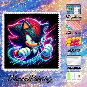 5D-DIY, high-grade velvet canvas, diamond art, diamond painting kit, cool and dynamic AB diamonds, fairy dust diamonds, crystal diamonds, perfect home decoration, handmade diamond art painting kit, special process diamond art kit, Handicraft