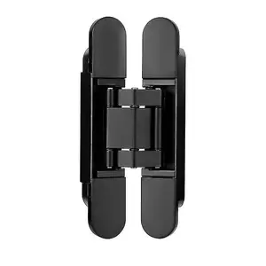 Hidden Door Hinges Invisible Hinges Concealed Hinges Zinc Alloy 180 Degree Swing Hinge1pcs-black