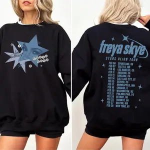 Freya Skye Silent Treatment Stars Align Tour 2026 Hoodie, Sweatshirt, T-Shirt, Pop Concert Graphic Merch, Trendy Unisex Fan Apparel, Gift for Music Lovers