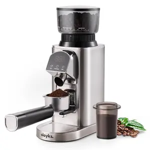 Conical Burr Coffee Grinder Electric with Electronic Timer, Anti-Static, Coffee Grinders for Home Use, Adjustable Conical Burr Mill with 48 Precise Settings for Espersso/Drip/French Press Mini Remote Control Space Heater  swirl