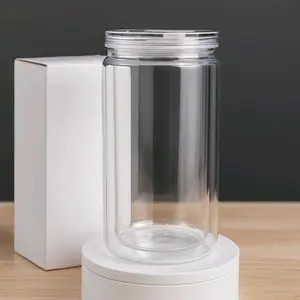 16 oz Acrylic Customized Snowglobe Tumbler with Wrap, Lid, Straw & Ornament, Keychain & Pen w Stylish Design. Drinkware