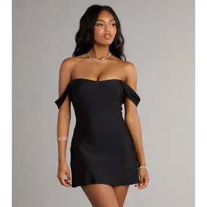 Effortless Charm Off-The-Shoulder Mini Dress