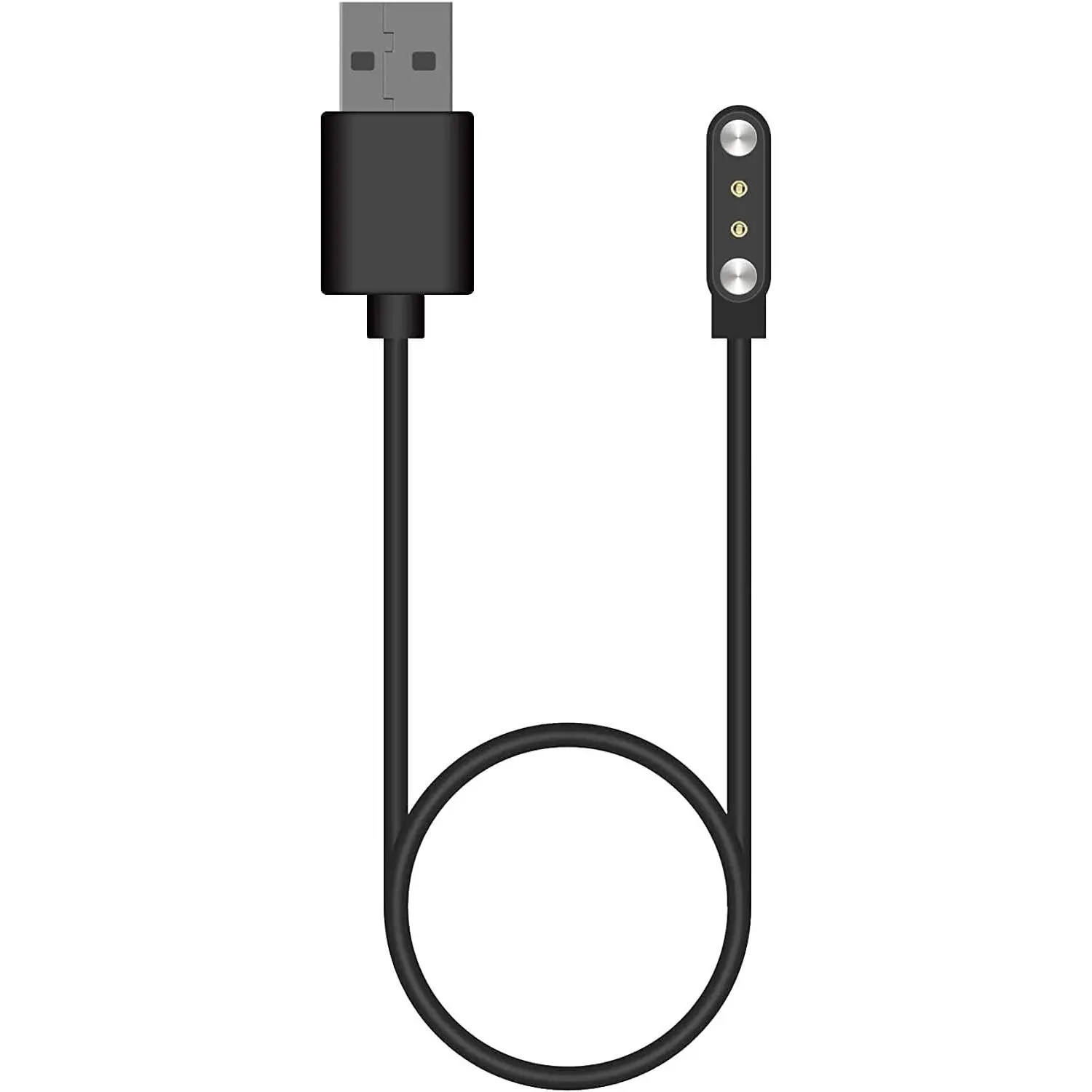 USB Black Smart Bracelet Charging Cable - Wearable Tech Accessories, Fitness Tracker Charger Compatible with Ole Series Etc., Fino2, Nexa, HM08, H56 - 1 Count