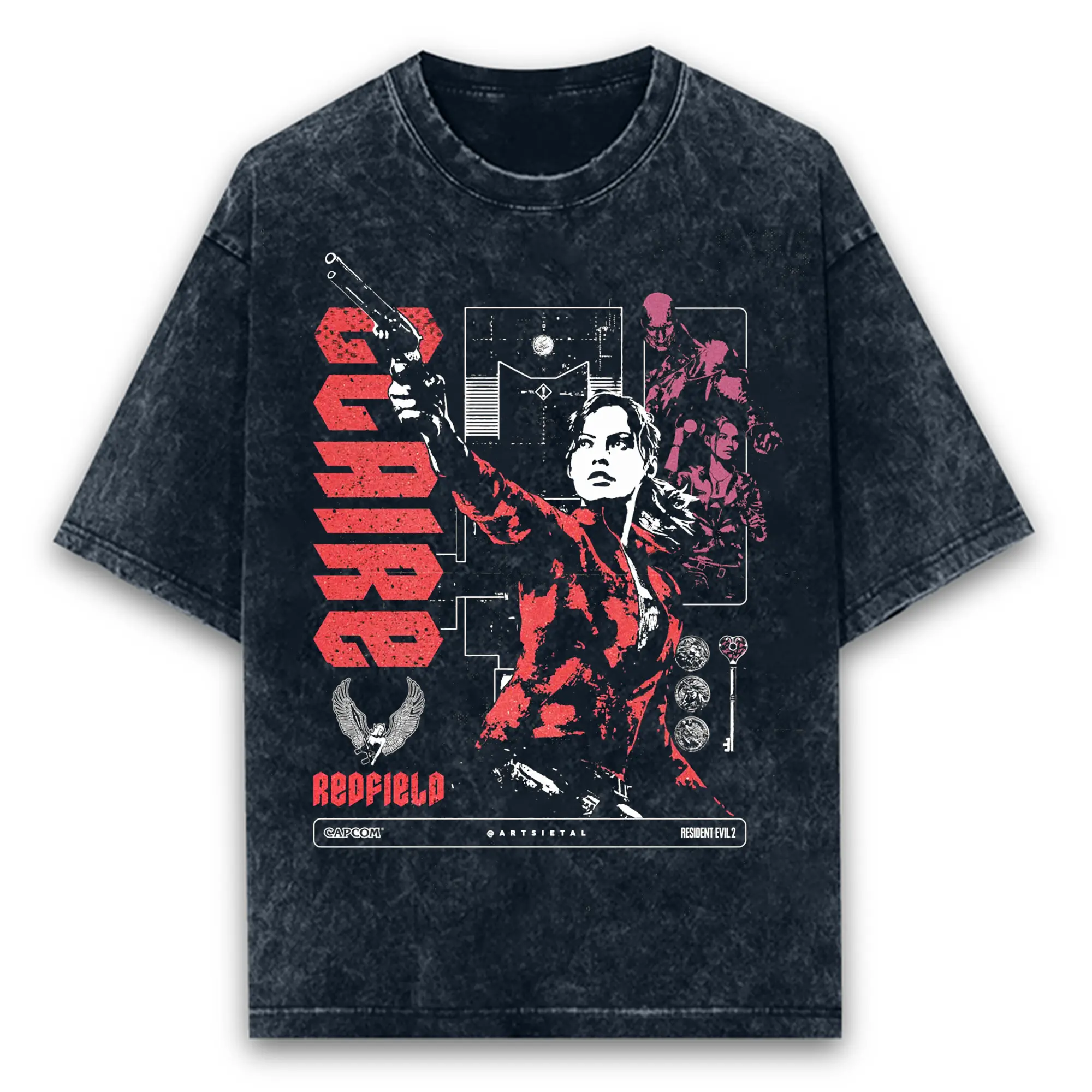 [Washed T-Shirt] Claire Redfield Shirt | Bootleg Claire Redfield Shirt | Resident Evil 4 T-Shirt, Gift For Women and Man Unisex T-Shirt