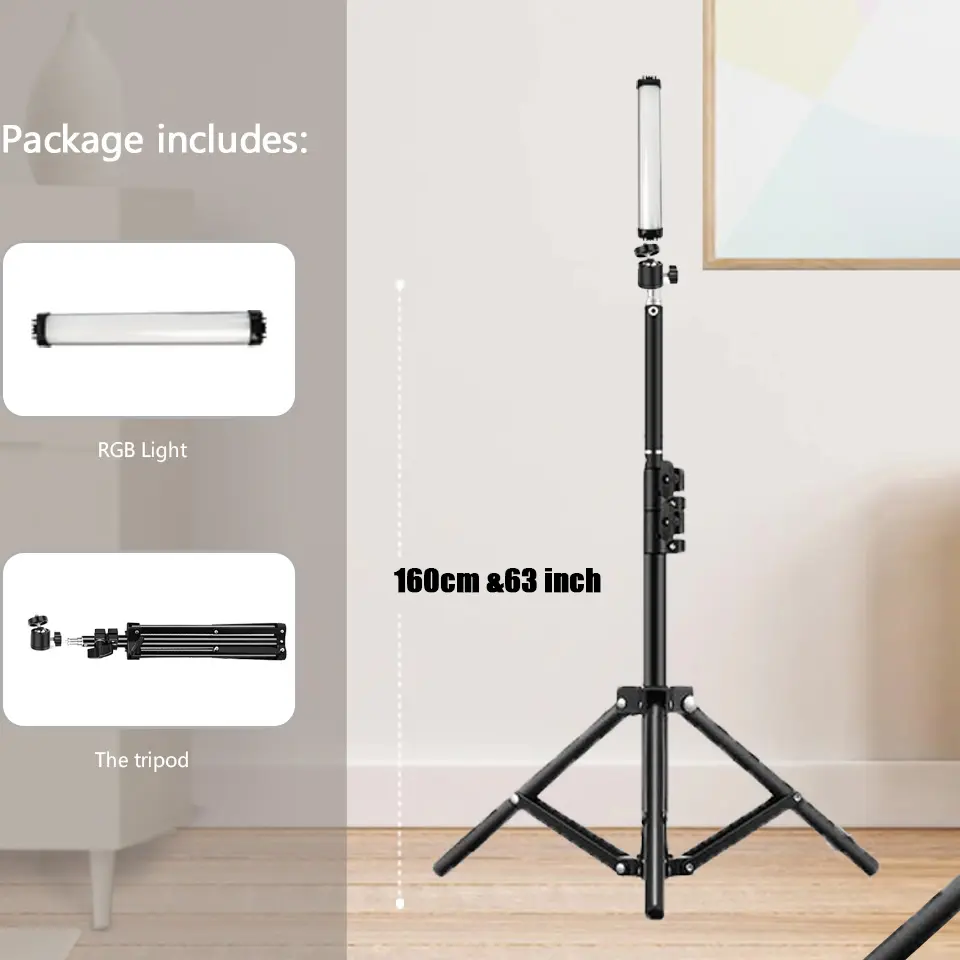 with 160cm/63in Tripod