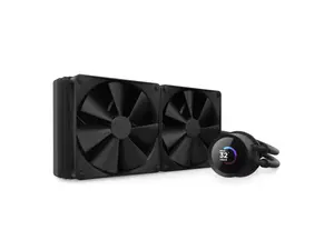 NZXT Kraken 280mm - RL-KN280-B1 – AIO CPU Liquid Cooler - LCD Display - 2 x F140P Static Pressure Fan Radiator Fans LGA 1700 / AM5 Compatible