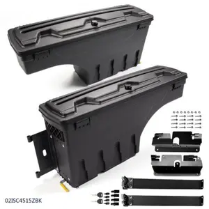 G-PLUS Fit For 07-18 Chevy Silverado GMC Sierra Truck Bed Storage Box Toolbox Car Right+Left 3 Style