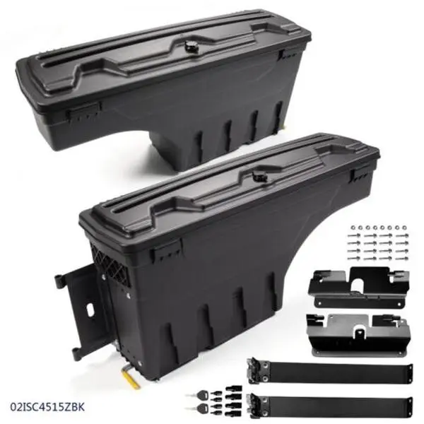 G-PLUS Bed Storage Tool Box - Truck Tool Boxes for Bed of Truck, 07-18 Chevy Silverado/GMC Sierra Accessories, Right+Left Set with 3 Styles, Secure Storage Tray, Ultimate Accessibility, Truck Accessories