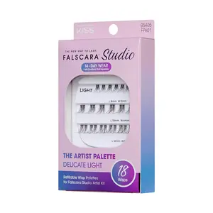 Falscara Studio Lash Palette - Delicate Light - 18 Natural Wisps Falscara Studio Lash Palette - Delicate Light - 18 Natural Wisps
