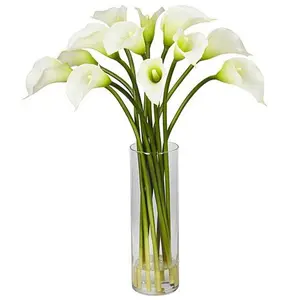 Nearly Natural Mini Calla Lily Silk Flower Arrangement