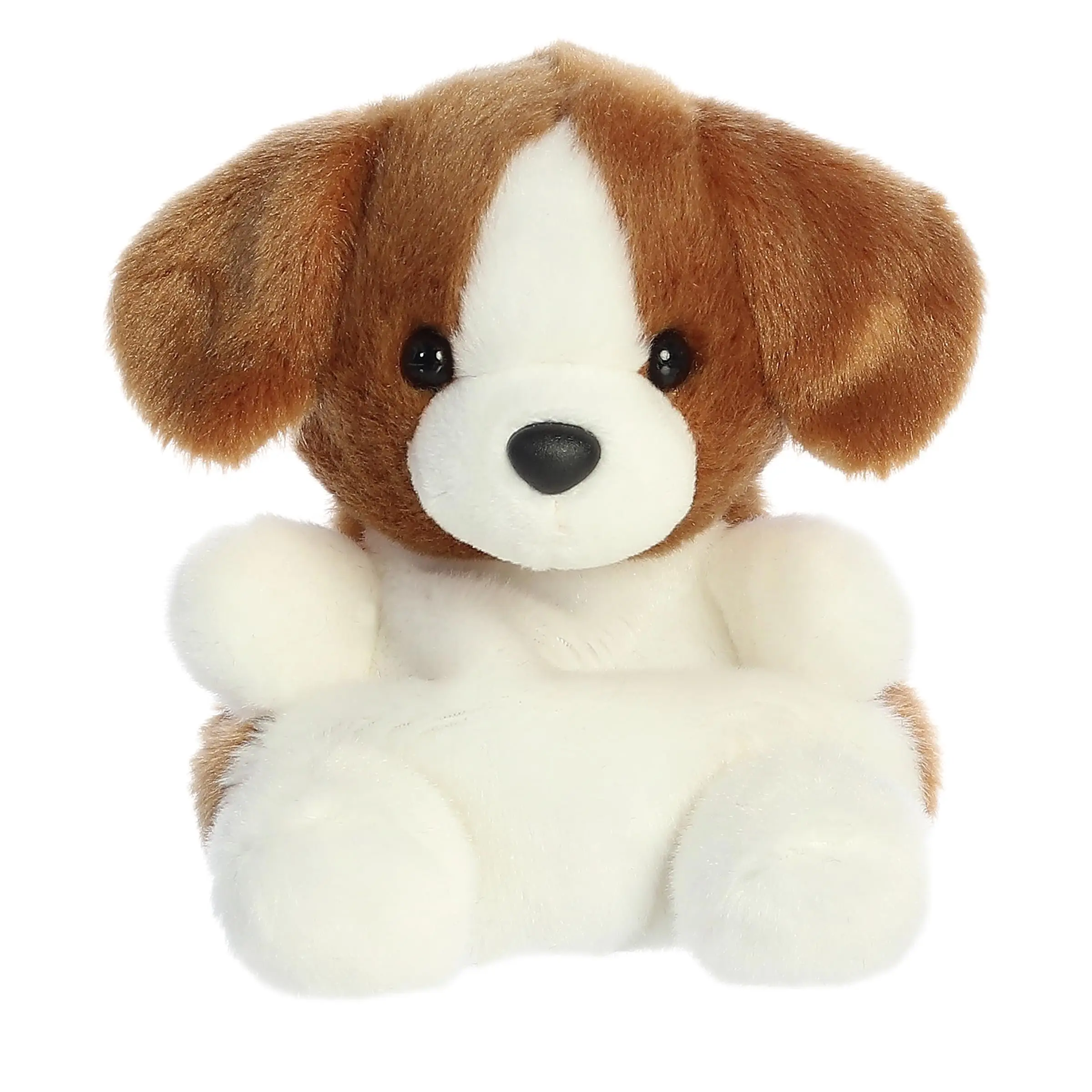 Aurora Palm Pals Buster Beagle Stuffed Animal - Soft Plush Bean-Weighted Collectible Dog Toy - Pocket-Sized 5 Inch Brown Beagle Plush