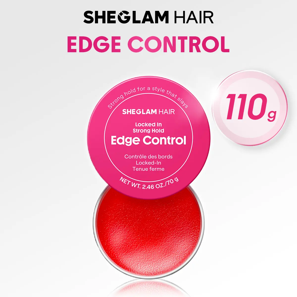 SHEGLAM HAIR Locked in Strong Hold Edge Control | Styling Gel | Water Proof | No Flaking No Whitening | Cranberry Scent | Tames Frizz Flyaways | Improves Shine&Lasting Hydration | All Hair Types #leave in conditioner #based hair #products #girly essential