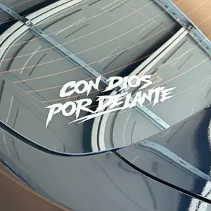 Con Dios Por Delante (Decal,Sticker,Size, 3x8)