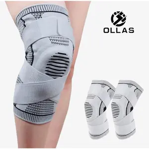 OLLAS Knee Braces, 2-Pack, Knee Support Compression Sleeves, Fitness Sports Knee Braces, Women's & Men's Compression Suitable for Running, Fitness, Basketball（gift）