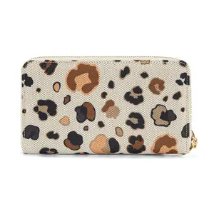 Wrangler Women’s Wristlet Wallet – Boho Aztec RFID Blocking Credit Card Holder with Zipper Pocket, Phone & Cash Organizer, Leopard Print Gift Purse