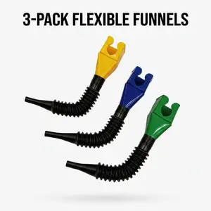 Hands Free Oil Funnel With Snap On Clip Flexible Extension Hose Universal Square Automotive Funnel For Car Engine Oil Changing Fluid Fluids Pouring Tool