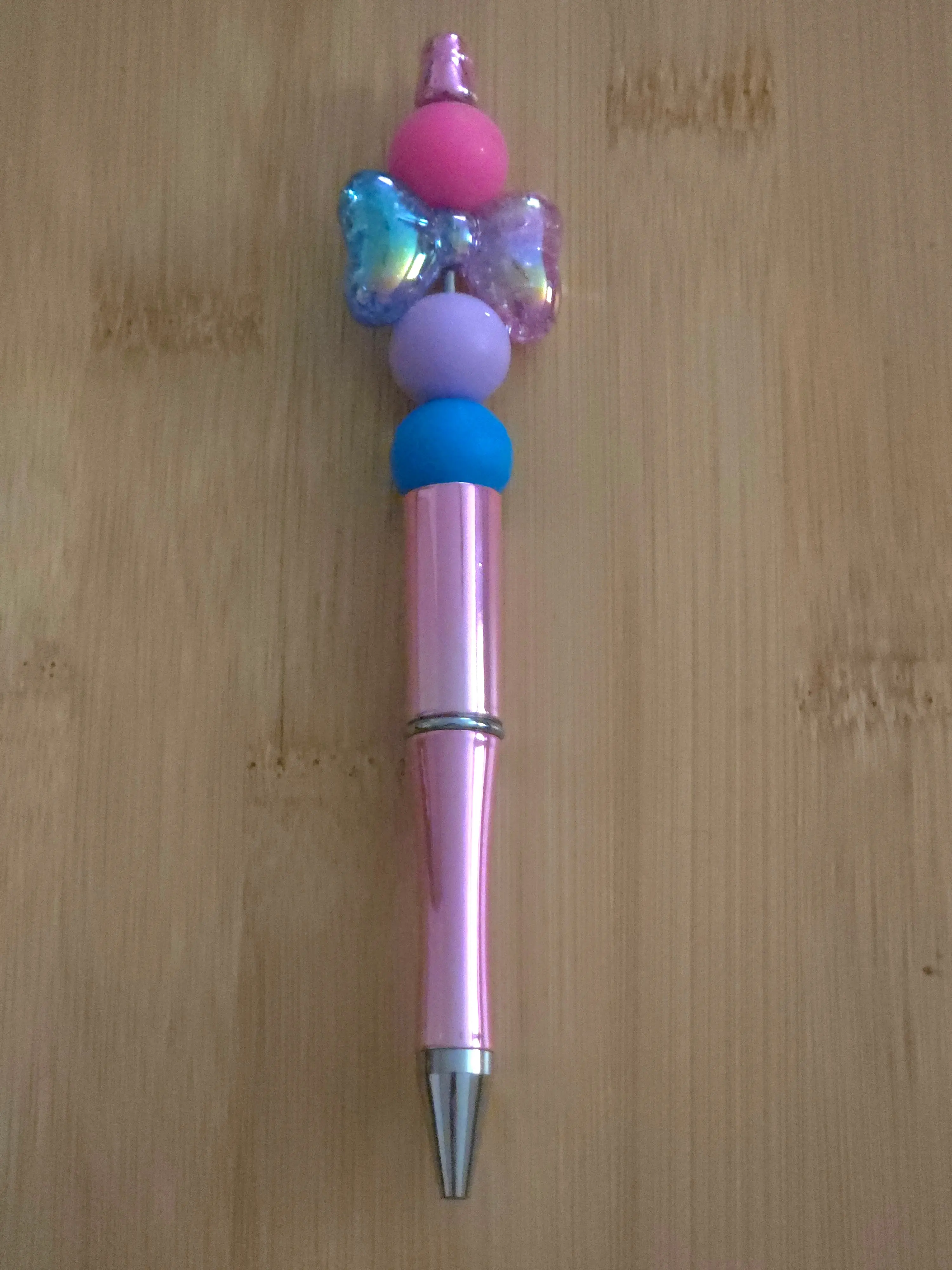 Iridescent Bow Beaded Pen, Office Stationery Beaded Pens & Refills for Writing & Correction Tools