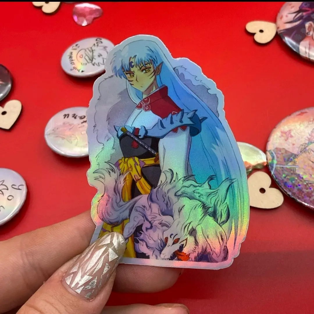sesshomaru holo waterproof sticker inuyasha anime