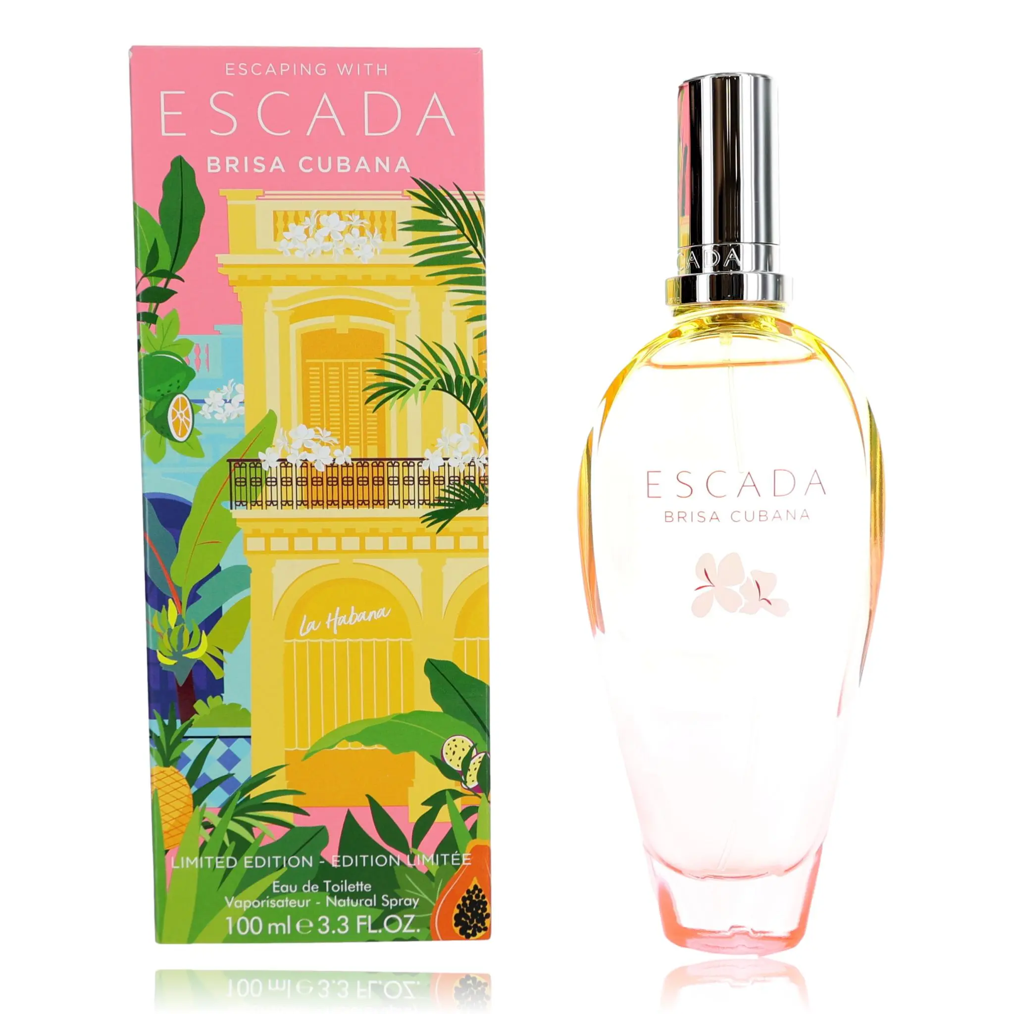 Women's Escada Brisa Cubana 3.4oz EDP Spray - Exotic Tropical Fruits, Rum Notes, Dreamy Floral Scent - Leisure, Party, Dating Daily Wear Fragrance