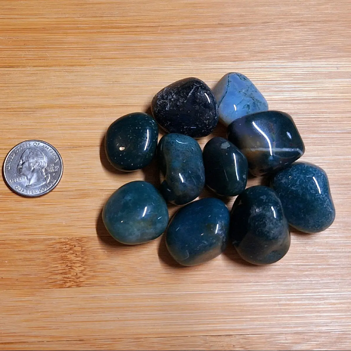 Tumbled Moss Agate