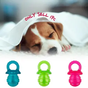 Interactive Pet Toy, Transparent Puppy Soother Nipple, Dog Chew Toy, Interactive Tough Chewer, Durable Chew, Suitable for Teething, Teeth Cleaning Tool