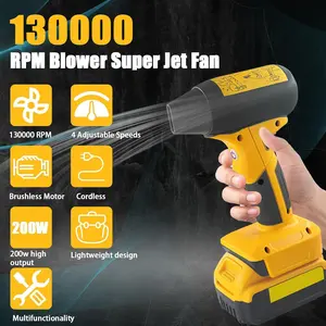 Dewalt 20V Max Cordless Mini Turbo Blower - 130000RPM High-Speed Jet Dry Fan, Lightweight Handheld Multifunctional Air Duster for Car Detailing, Workshop Dust Removal