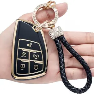 Chevrolet Keychain Cover Soft Tpu Protection Case Car Key Protector Car Key Accessory Compatible with 2021-2026 Chevrolet Tahoe Suburban Gmc Yukon Denali Silverado