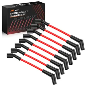 Nilight 10.5mm Low-Resistance Silicone-Jacketed High-Performance Ignition Spark Plug Wire - Replacement for LS Series (LS1, LS2, LS3, LS6, LS7)
