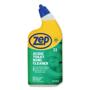 ZEP 32 oz. 946ml Acidic Toilet Bowl Cleaner, Effortless Toilet Cleaner, 5-Minute Soak Formula, Less Scrubbing Cleaner, Long-Lasting Freshness, Odor Control Gel, Business Toilet Cleaner, Home & Commercial Use.