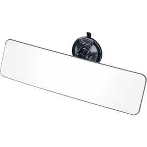 12" Large Curved  Rear View Mirror with Suction Cup, Universal Rearview Mirror with Panoramic Wide Angle Mounted on Windshield for , Van, RV, SUV, , and Boat (White)