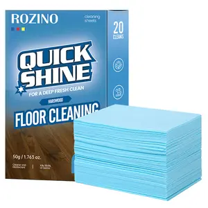 【5 sets at a better price】ROZINO Quick Shine Floor Cleaning Sheet - 20 Cleans, Versatile for Various Floor Types, Efficiently Removes Stubborn Stains, Easy to Use, Reusable for Ongoing Cleaning Needs