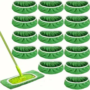 Reusable Microfiber Mop Pads, 10 Pack, Suitable for Rotating Sweeper Mops, Spin Mop Refill, Dry & Wet Cleaning, Washable Floor Mats for Home Cleanliness, Spin Mop Replacements