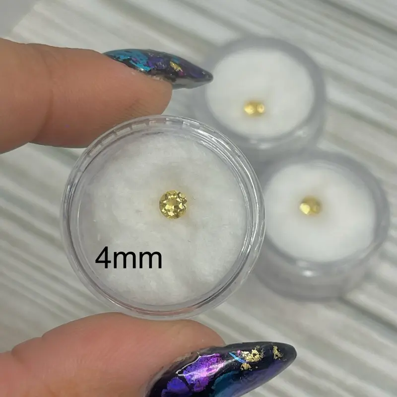Natural Citrine Faceted Loose Gemstone - 4mm or 5mm, Talisman for Abundance, Happiness (Jewelry Accessories & Natural Crystal Craft Supply)