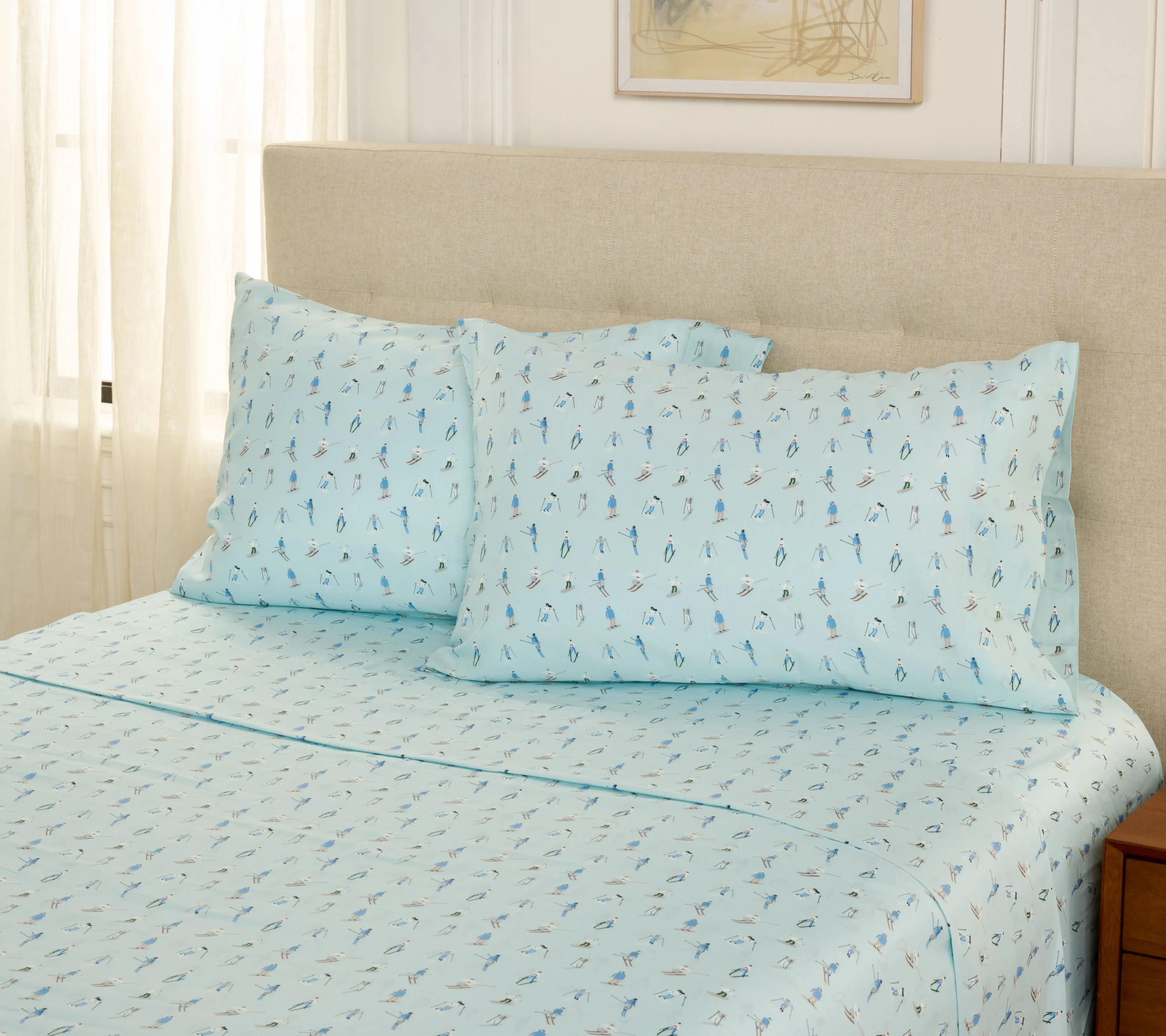 Martha Stewart 300TC Cotton Printed Sheet Set - Full