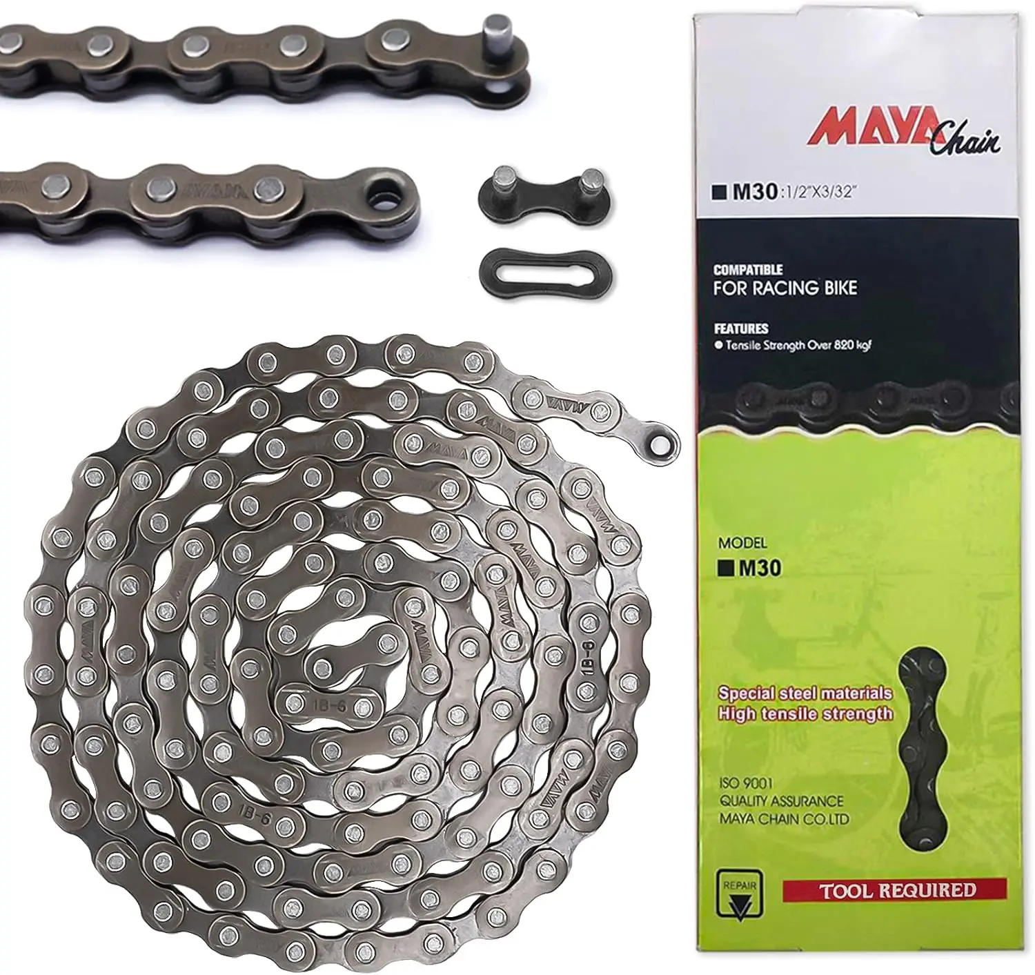 Forged Steel Bicycle Chain 6/7/8-Speed, 116-Link High Strength Design with Double X Bridge for Smooth Shifting and Corrosion Protection, Fits Road, MTB, and Racing Bikes