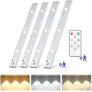 LEDDOTEC magnetic sensor cabinet light, includes remote control and USB power, dimmable LED lighting with three color modes; suitable for kitchens, storage rooms, stairs, hallways; no wiring required; Mother’s Day gift; suitable for bedrooms; Type‑C data
