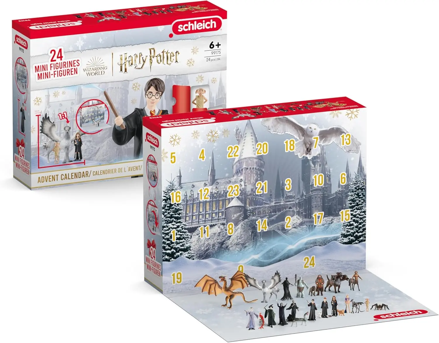 Harry Potter Christmas Advent Calendar with 24 Collectible Figurines for 24 Days of Magic ,Figures ,Miniature Figures Hogwarts ,Magical Creatures