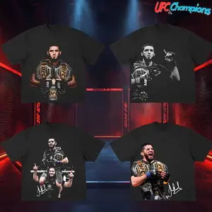 Islam Makhachev UFC Champion Boxing T-Shirt for Summer, MMA Fight Tee, Cotton Menswear Combat T-Shirt, Crew Neck T-Shirt, Sport T-Shirt, MMA Clothing, Gift for Men & Women, Outdoor Training Tee, Workout T-Shirt.