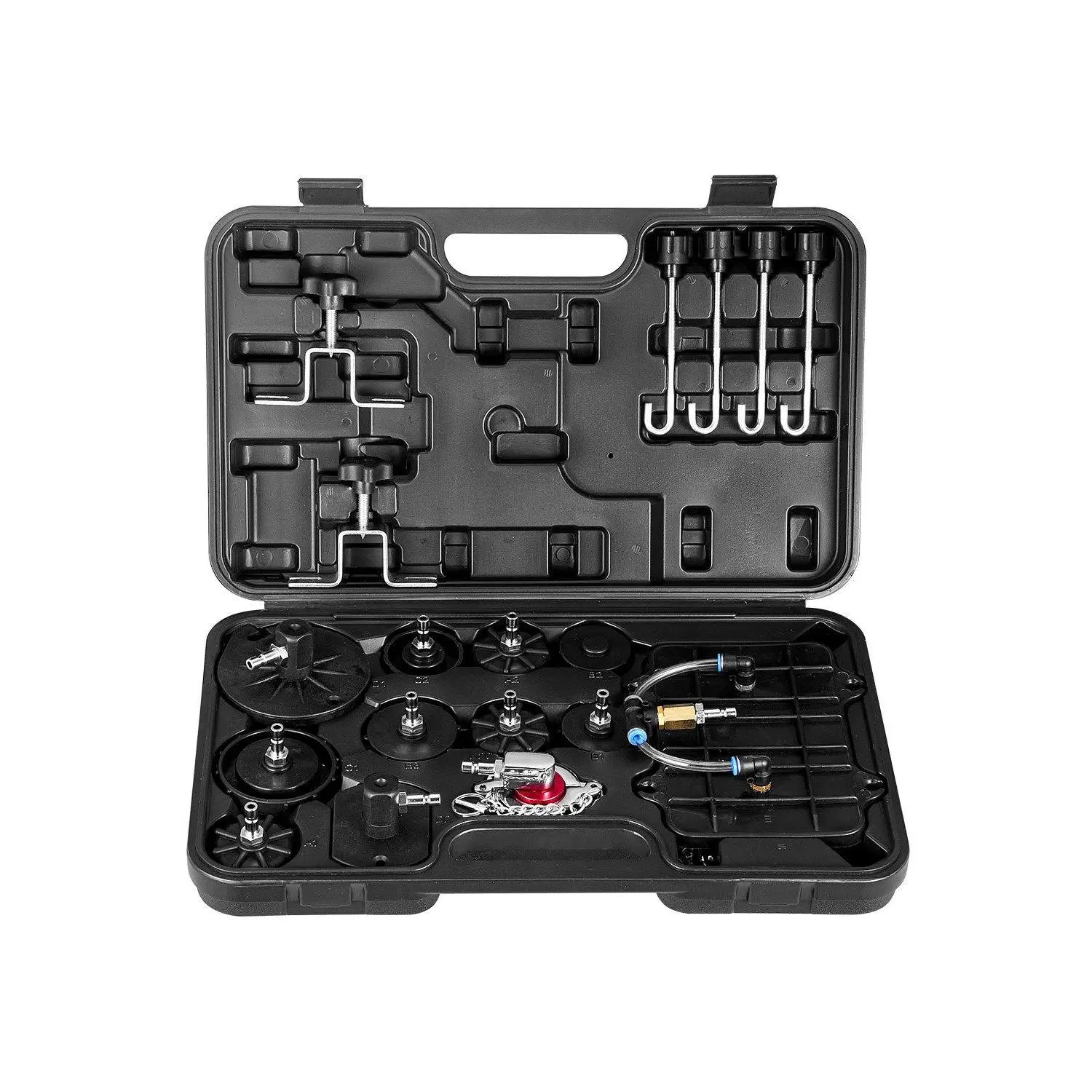 VEVOR 12-Piece Aluminum Alloy Brake Master Bleeder Kit, Brake Bleeder Adapter Set with Convenient Storage, Durable Tool Kit for Most Vehicles