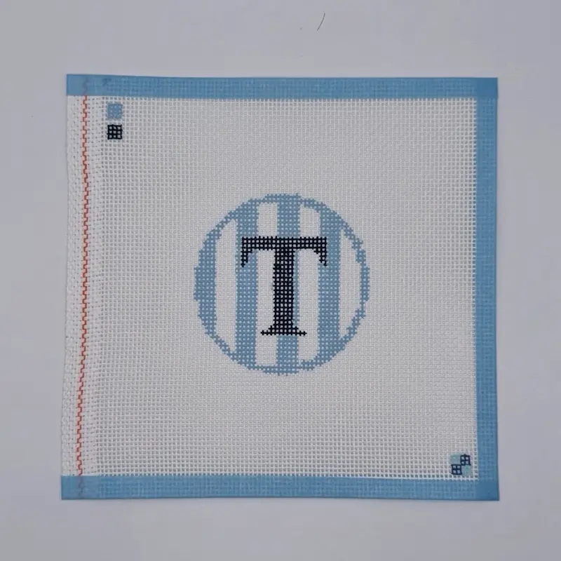 Needlepoint Canvas - Stripe Letter