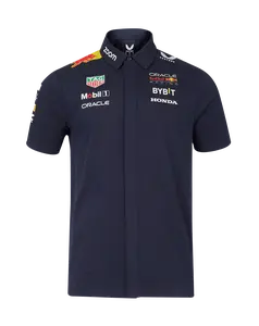 Red Bull Racing F1 Men's 2024 Team Button Down Shirt- Navy