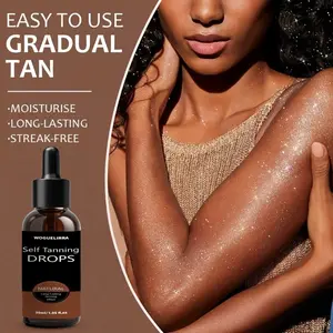 Natural Bronzing Drops, Instant Copper Tone, Moisturizing Formula, Gentle & Non-Irritating, Waterproof, Sun-Kissed Glow, Self Tanner Drops