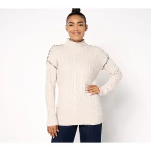 Attitudes by Renee Cable Knit Sweater