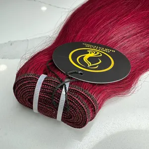 EXTENSIONES DE CABELLO COLOR ROJO VINO 100% HUMANO LACIO