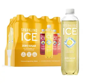 Sparkling Ice Lemonade Variety Pack, Zero Sugar Sparkling Water, with Vitamins and Antioxidants, 17 fl oz, 12 count (Lemonade Flavors: Classic, Raspberry, Peach & Berry)
