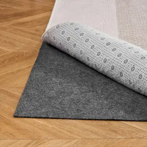 VEVOR Rug Pad 9 x 12 ft, Non-slip Carpet Area Pad, Rug Mat Padding with Dual Surface Felt Cushion & Rubber Gripper, Hardwood Floor Protection for All Floors, Finishes, Keeps Carpets in Place