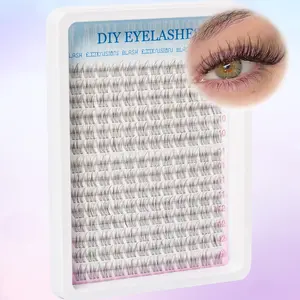 Cluster False Eyelashes, Wispy Lash Clusters, 9-12mm, 168 Mixed Clusters, DIY Lash Extension, Easy to Use, Natural Look, Perfect for Daily Wear, Parties, Travel